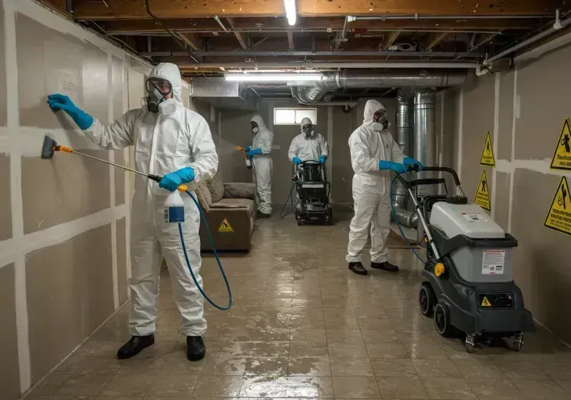 Basement Moisture Removal and Structural Drying process in Piney, AR